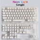 104+23 Neon Light PBT Dye-subbed XDA Keycap Set for Mechanical Keyboard English / Thai / Japanese / Russian / Arabic / French / German / Spanish